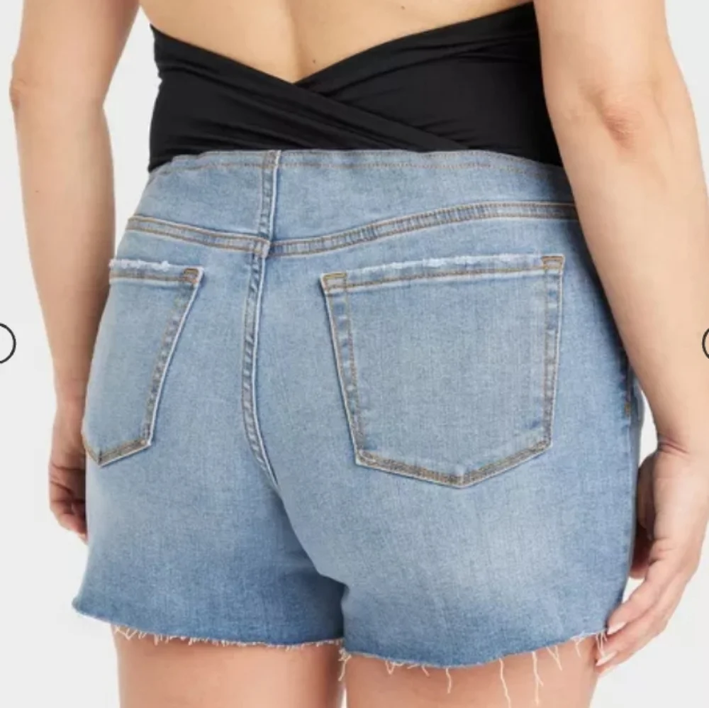 Isabel Maternity Over The Belly‎ Denim Shorts